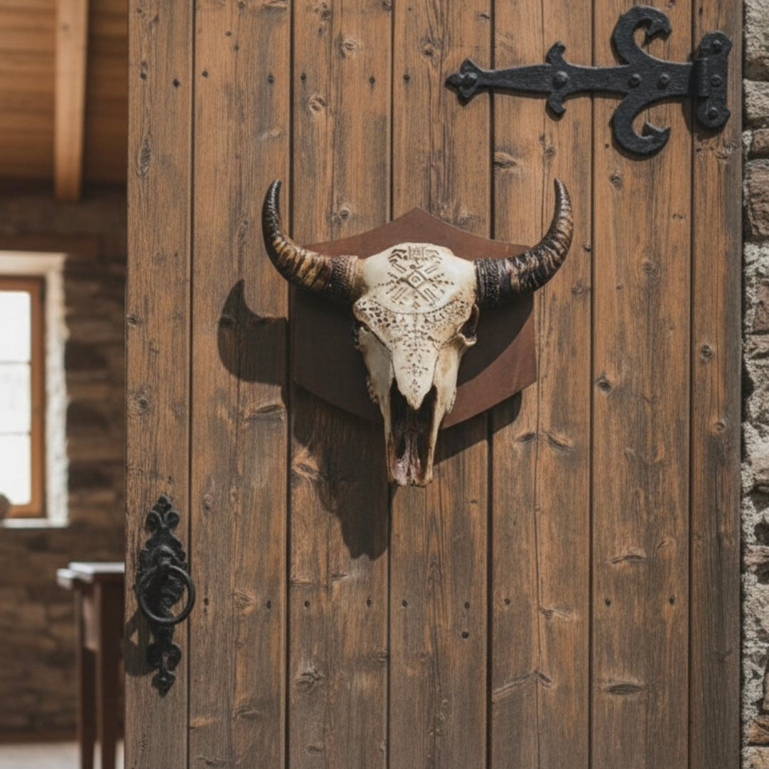 MEA/383-Tasarim Duvar Buffalo Heykeli