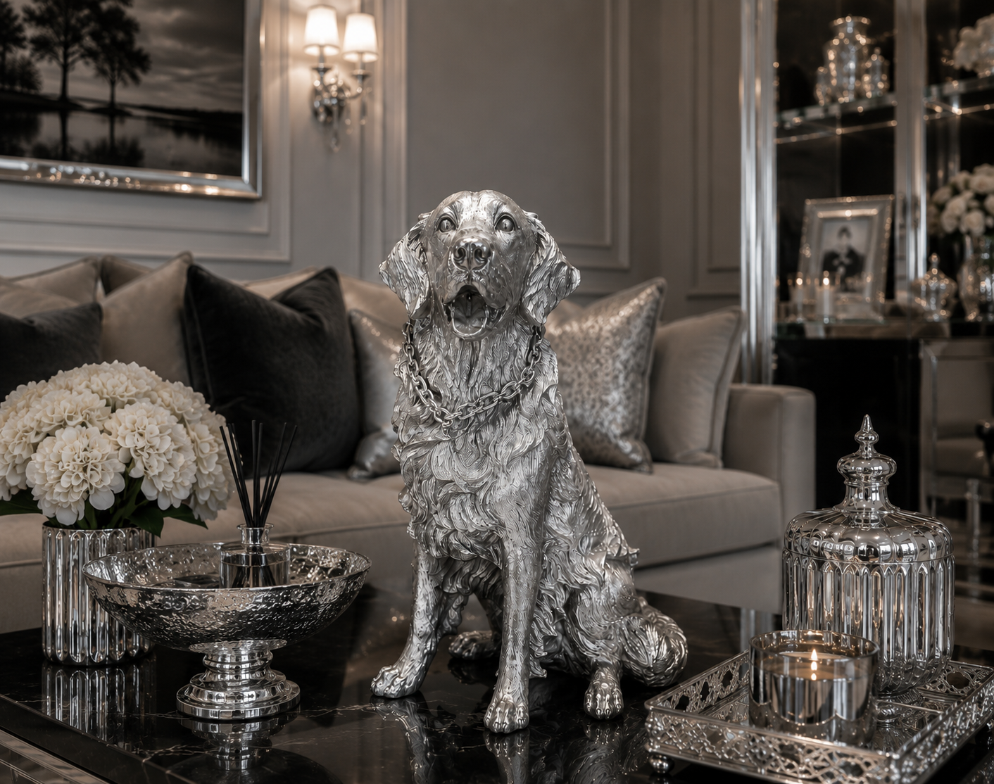 MEA/04-Tasarim Golden Retriver Heykeli